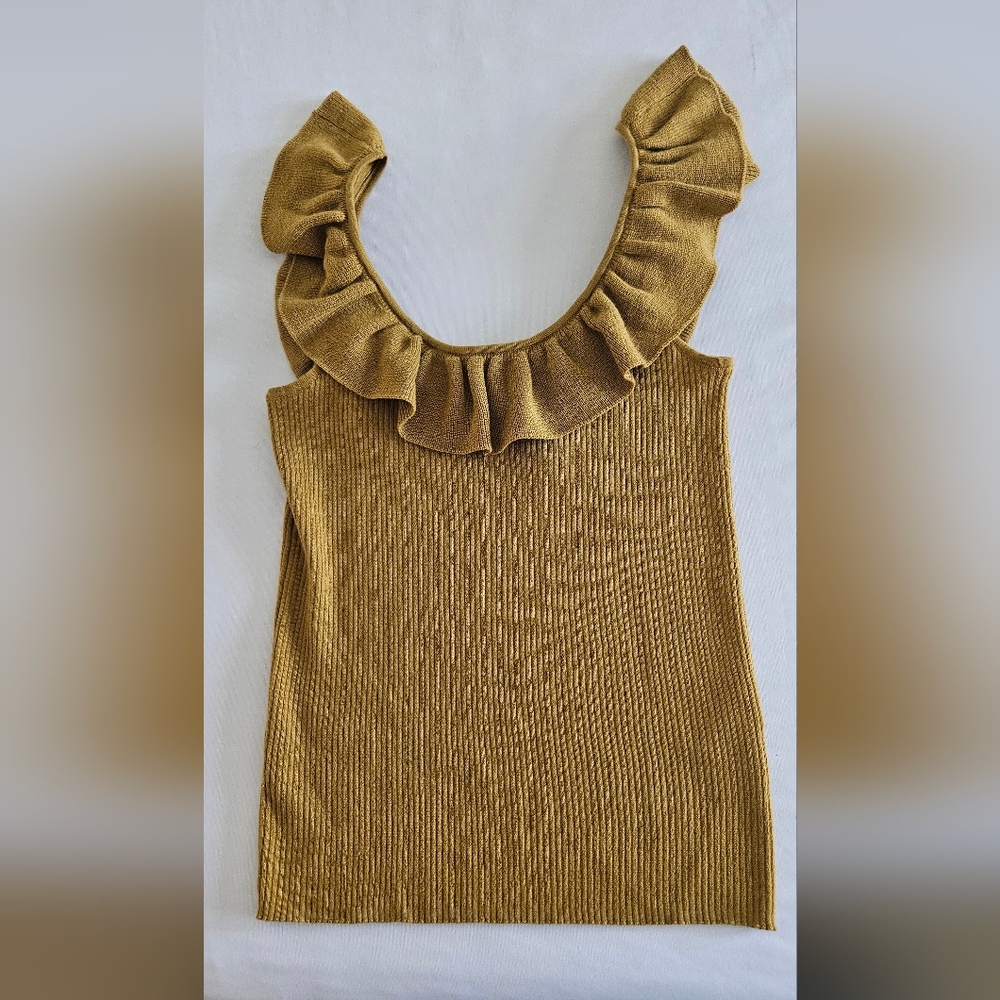Madewell Golden Ruffle Tank Top - Picture 2 of 2